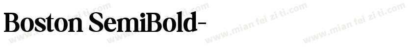 Boston SemiBold字体转换